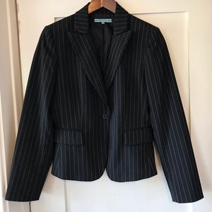 Antonio Melani blazer, black with gray pinstripes